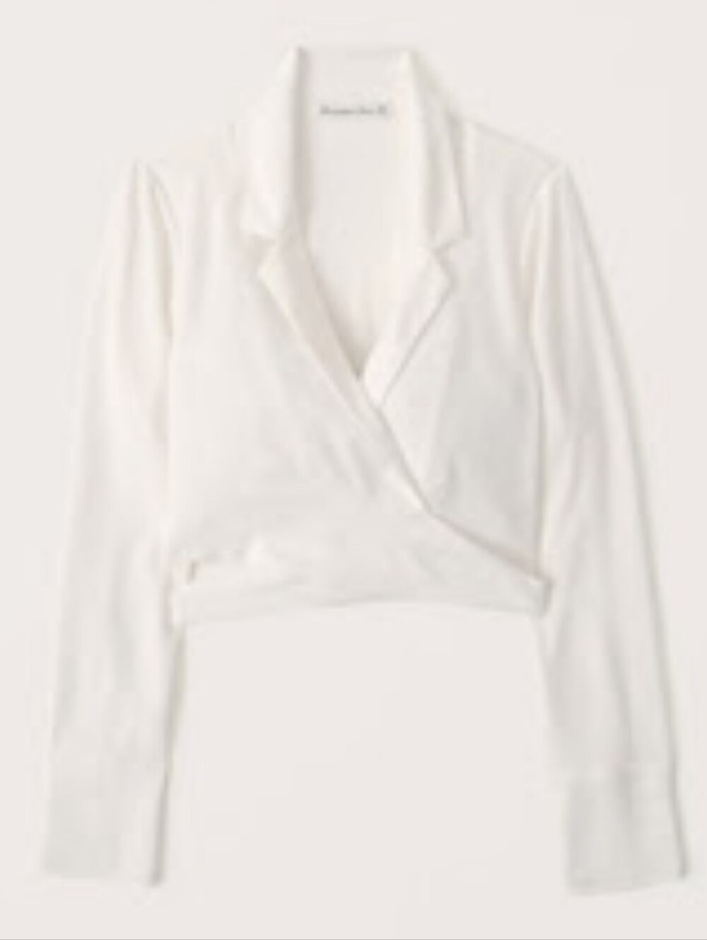 NWT Abercrombie & Fitch Long-Sleeve Wrap Blazer Top, Size Large